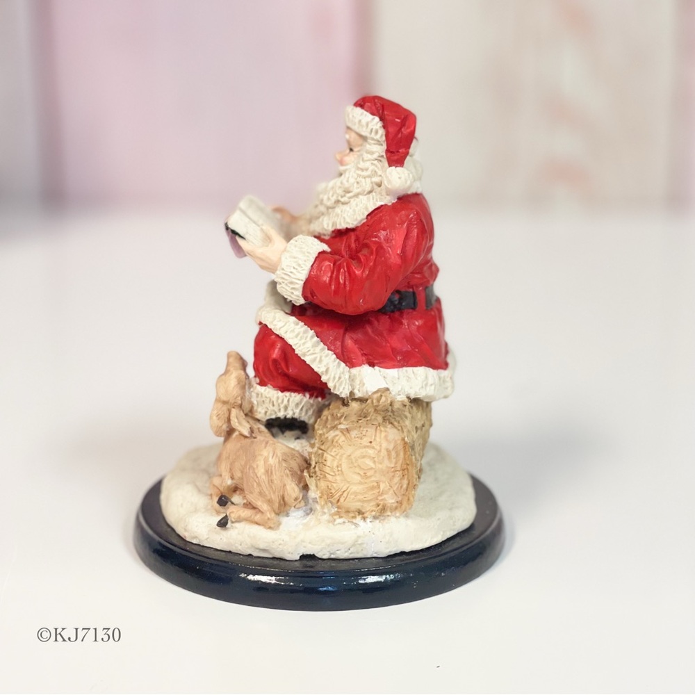 Vintage Artmark Chicago Treasury Of Gifts Ceramic Santa Claus Reading List - Picture 3 of 10